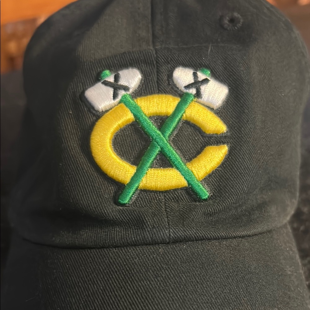 NHL Chicago Blackhawks  Cap with Yellow and Green Logo